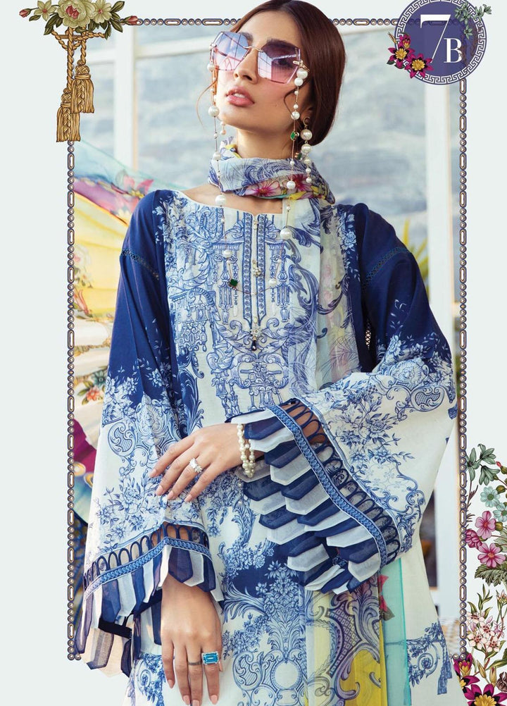 Mprints by Maria B Printed Lawn Suits Unstitched 3 Piece MB21MP 7B - Summer Collection