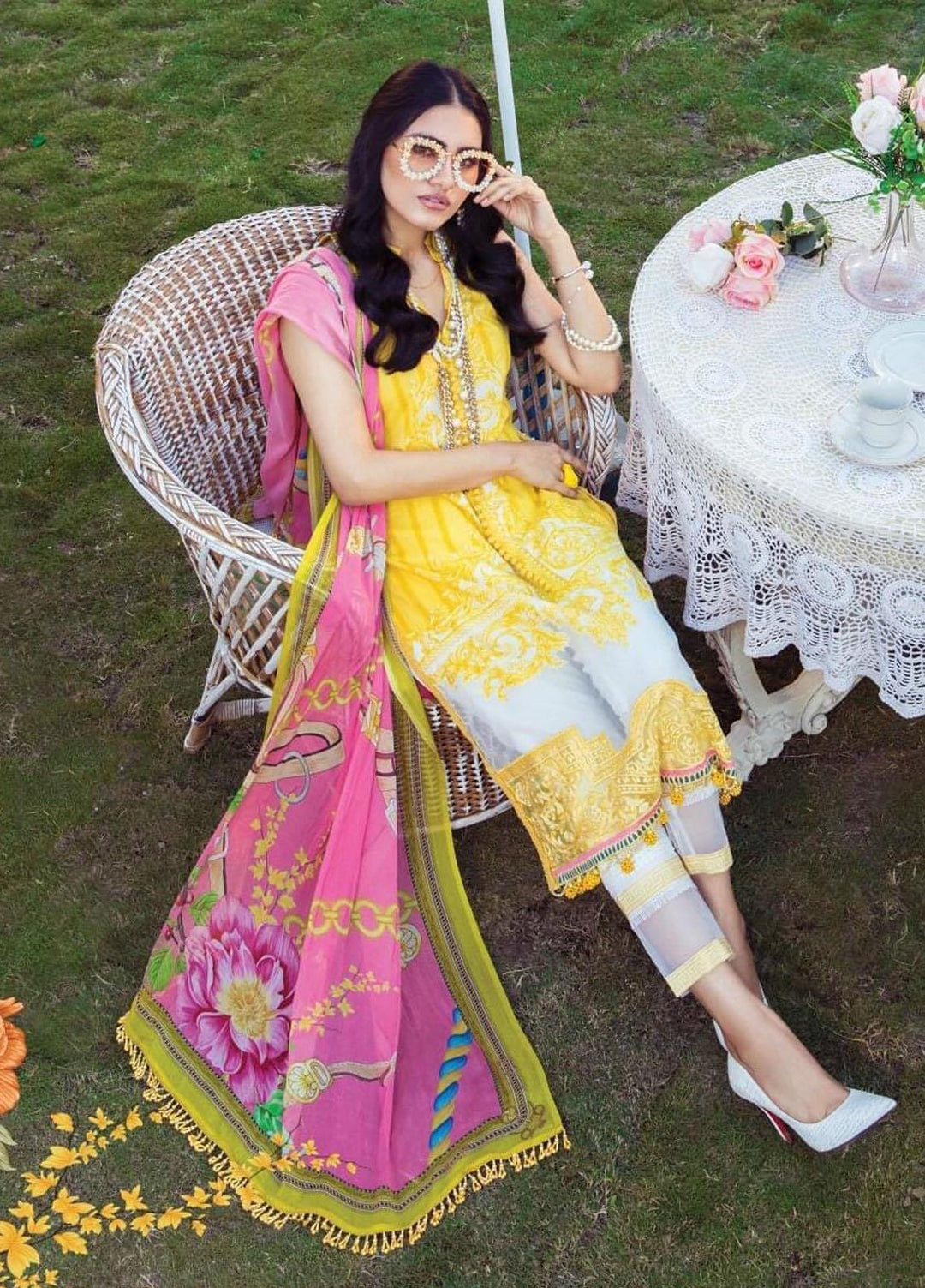 Mprints by Maria B Printed Lawn Suits Unstitched 3 Piece MB21MP 9A - Summer Collection