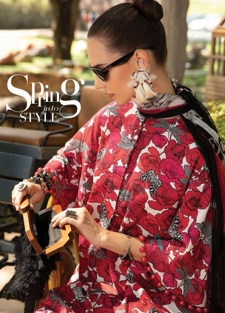 Mprints By Maria B Printed Lawn Suits Unstitched 3 Piece MB23MP 10A - Summer Collection