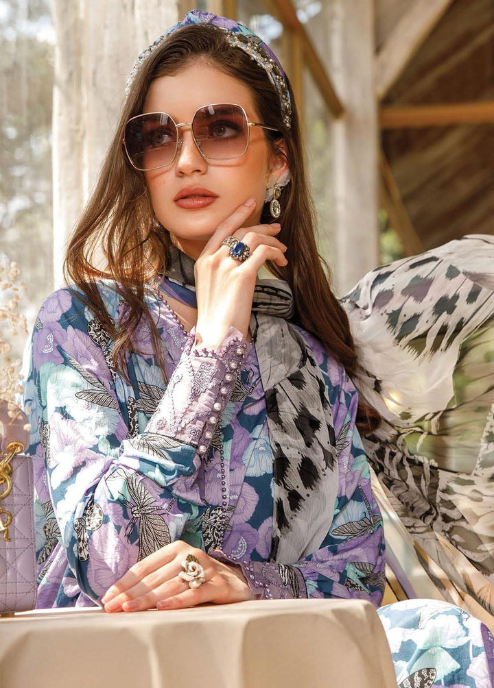 Mprints By Maria B Printed Lawn Suits Unstitched 3 Piece MB23MP 10B - Summer Collection