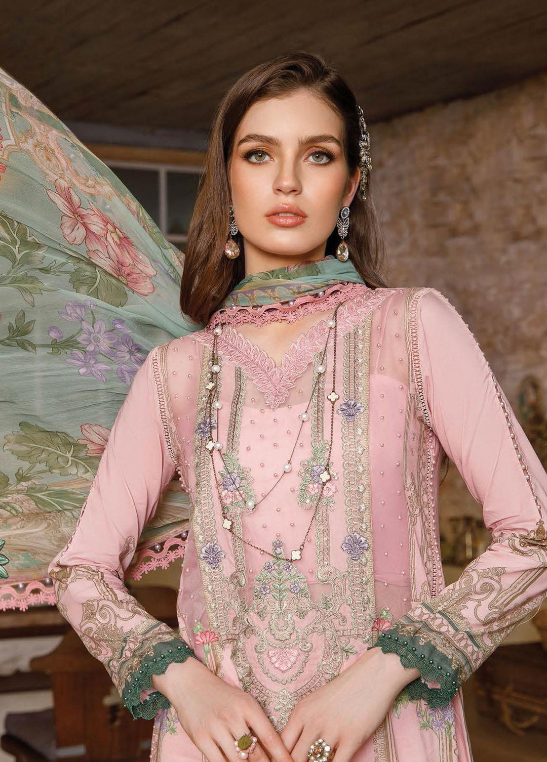 Mprints By Maria B Printed Lawn Suits Unstitched 3 Piece MB23MP 13A - Summer Collection