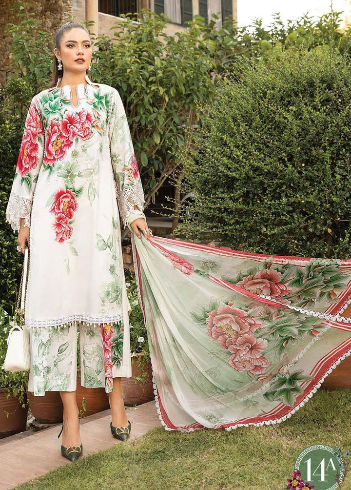 Mprints By Maria B Printed Lawn Suits Unstitched 3 Piece MB23MP 14A - Summer Collection