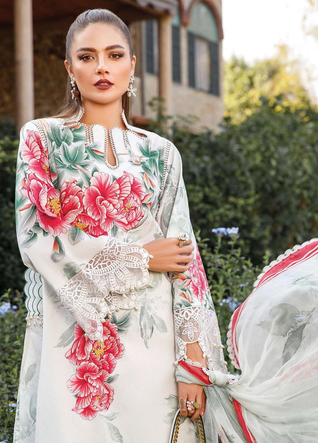 Mprints By Maria B Printed Lawn Suits Unstitched 3 Piece MB23MP 14A - Summer Collection