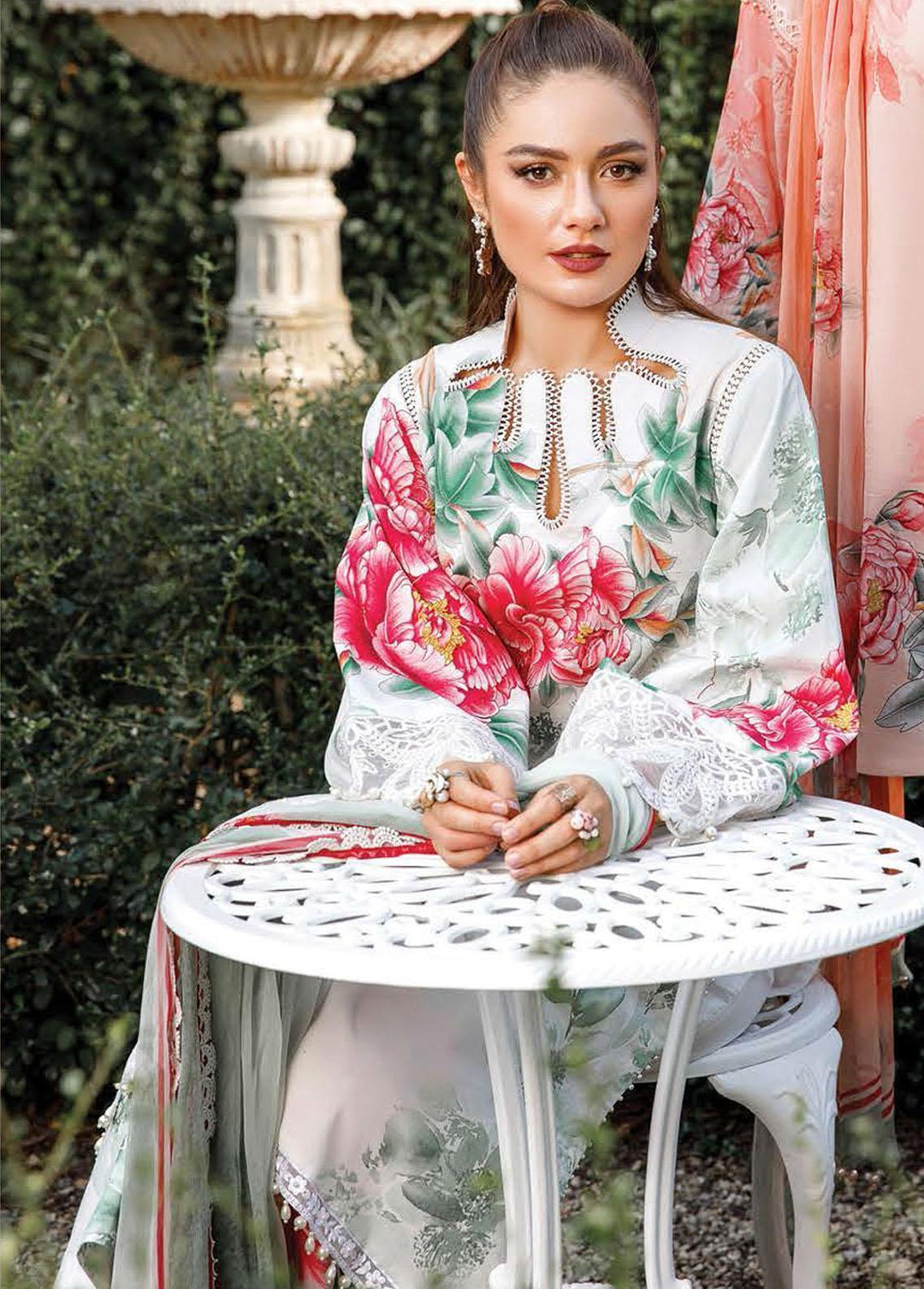 Mprints By Maria B Printed Lawn Suits Unstitched 3 Piece MB23MP 14A - Summer Collection