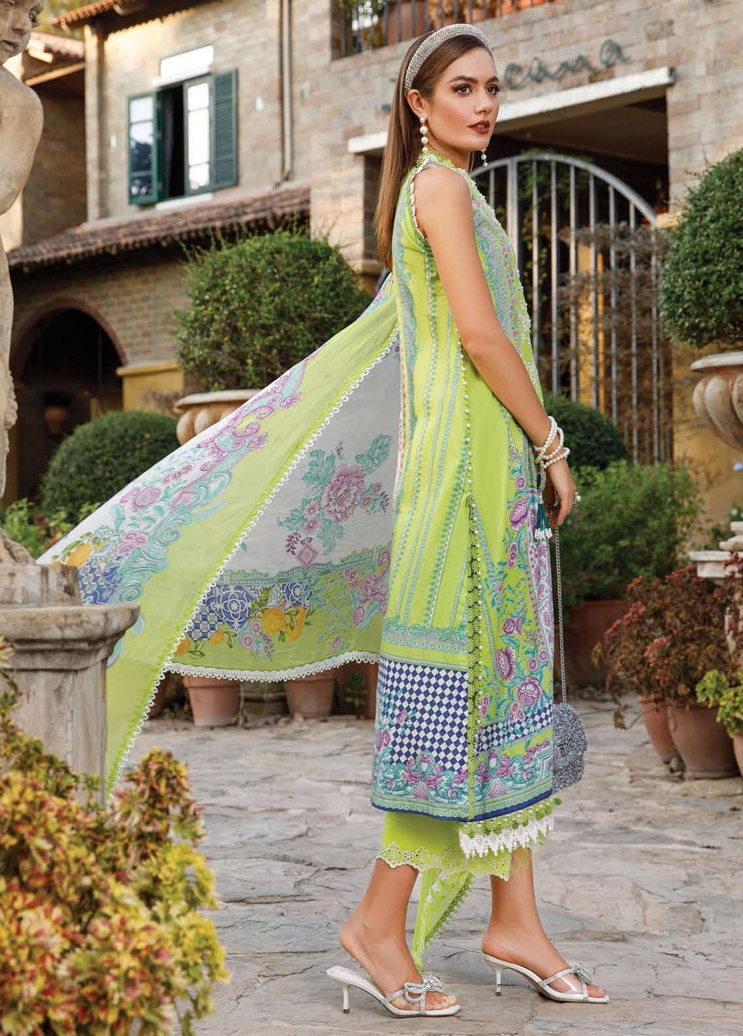 Mprints By Maria B Printed Lawn Suits Unstitched 3 Piece MB23MP 5A - Summer Collection