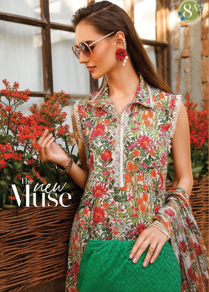 Mprints By Maria B Printed Lawn Suits Unstitched 3 Piece MB23MP 8A - Summer Collection