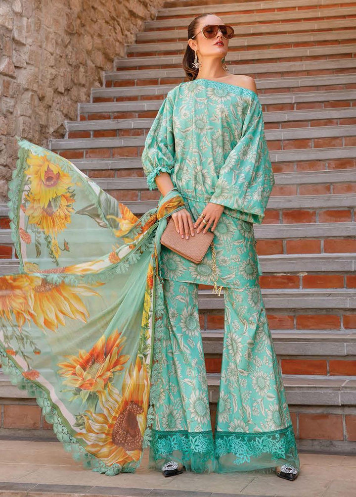 Mprints By Maria B Printed Lawn Suits Unstitched 3 Piece MB23MP 9A - Summer Collection