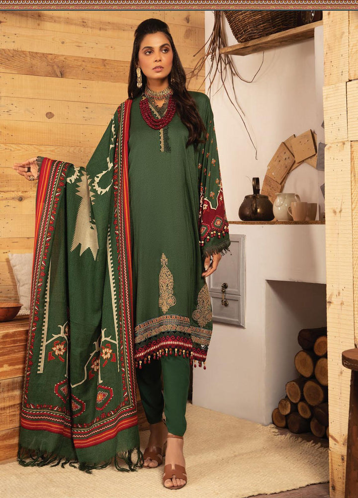 Maria B Embroidered Dobby Linen Suits Unstitched 3 Piece MB21PW 6-A - Winter Collection