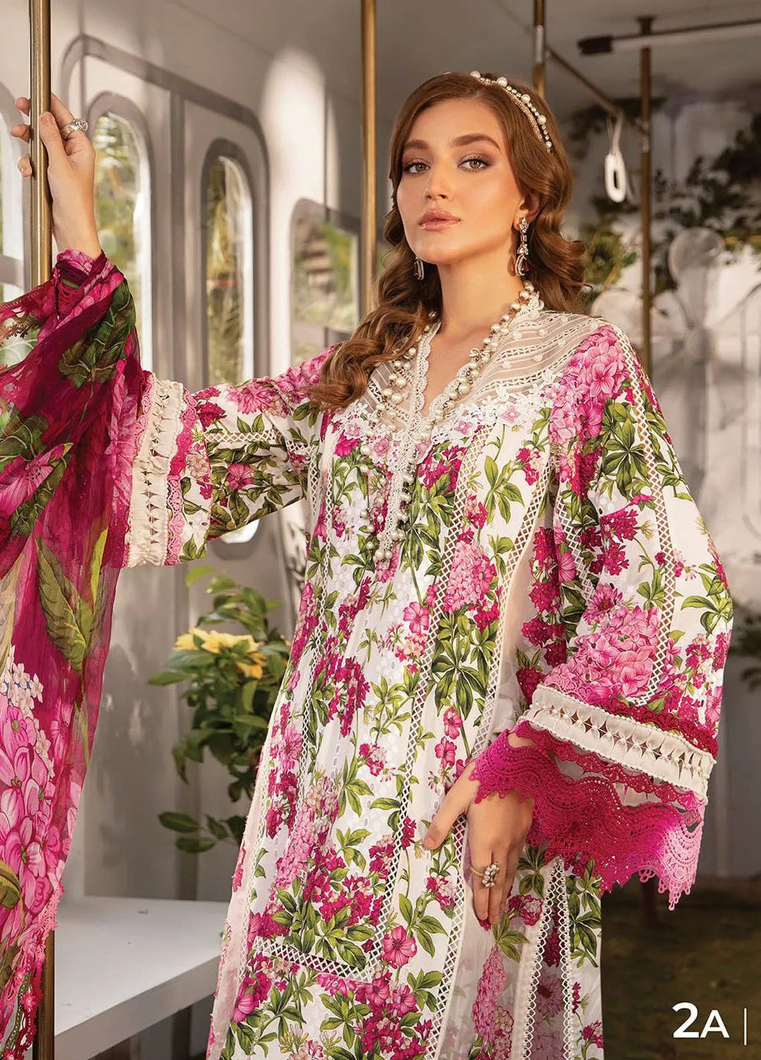 Maria B Pret Embroidered Lawn 3 Piece Suit 2A