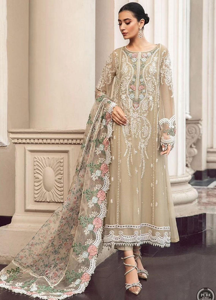 Maria B Embroidered Chiffon Suits Unstitched 4 Piece MB23SC D1 - Luxury Collection