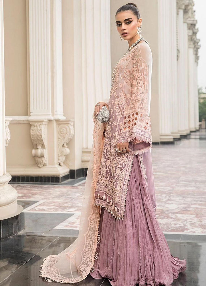 Maria B Embroidered Chiffon Suits Unstitched 4 Piece MB23SC D3 - Luxury Collection