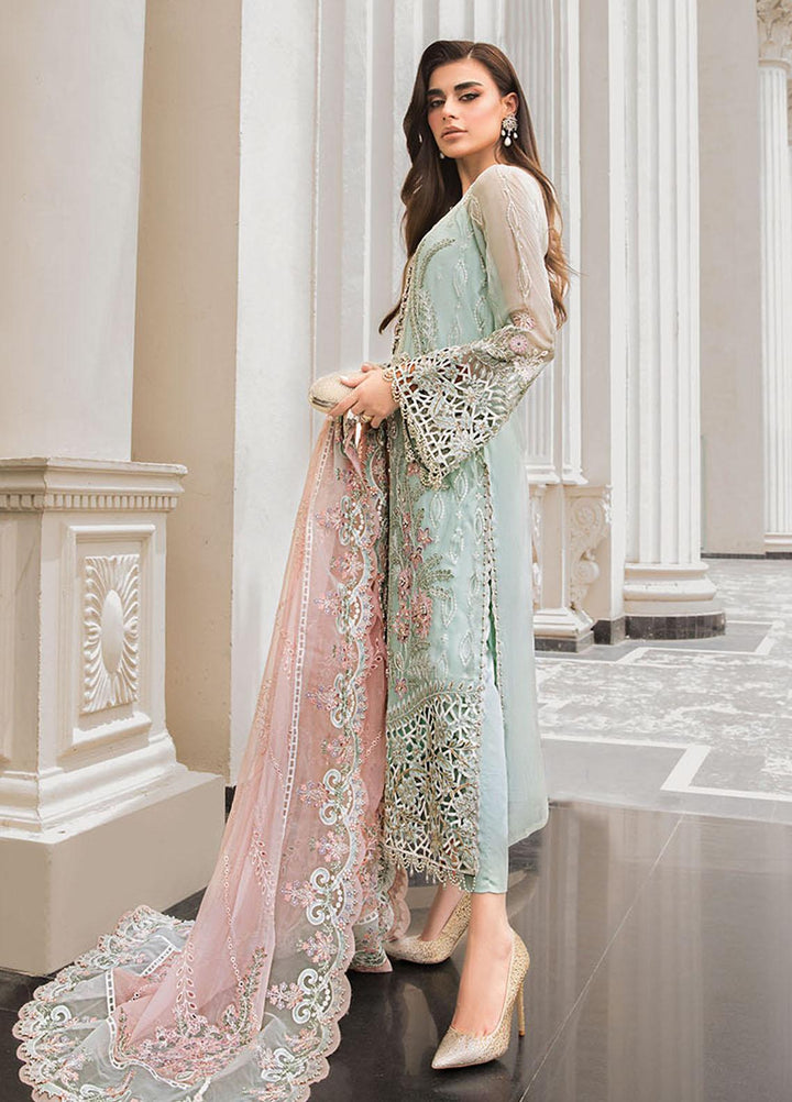 Maria B Embroidered Chiffon Suits Unstitched 4 Piece MB23SC D4 - Luxury Collection
