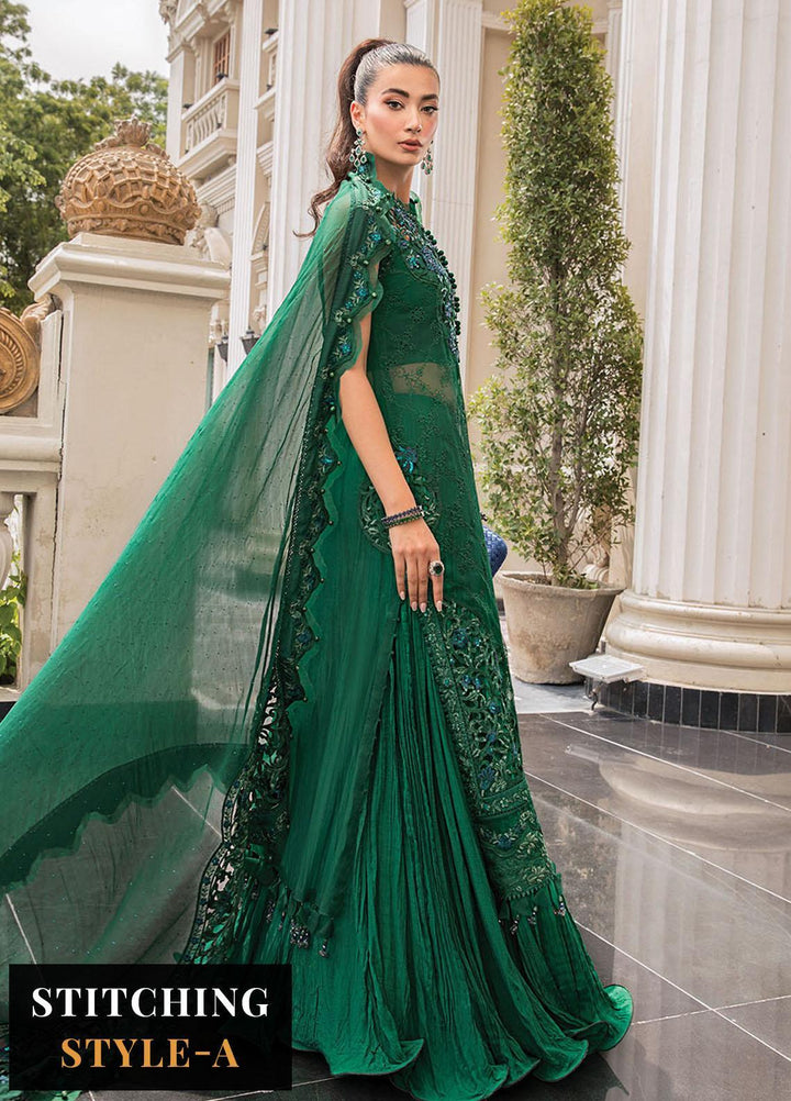 Maria B Embroidered Chiffon Suits Unstitched 4 Piece MB23SC D8 - Luxury Collection