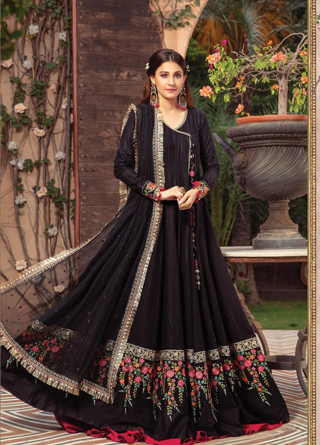 Maria B Embroidered Cotton Satin Suits Unstitched 3 Piece MB21SU D-03 - Festive Collection