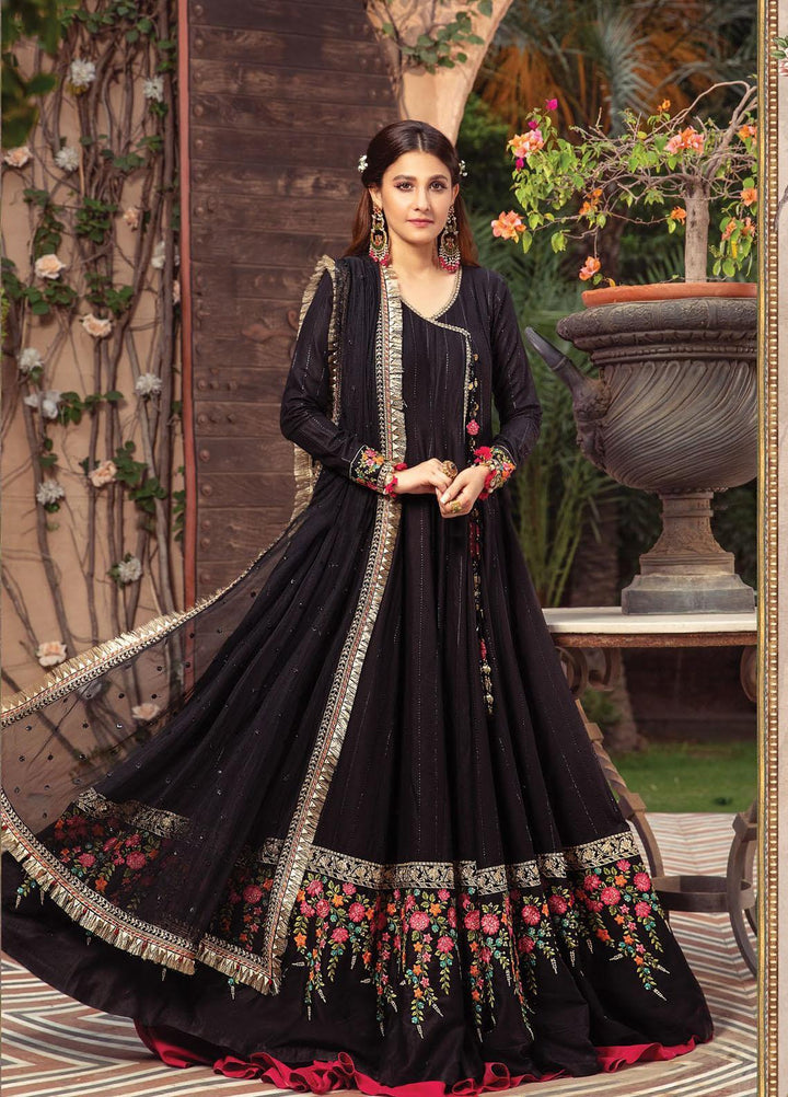 Maria B Embroidered Cotton Satin Suits Unstitched 3 Piece MB21SU D-03 - Festive Collection