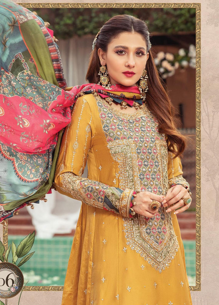 Maria B Embroidered Cotton Satin Suits Unstitched 3 Piece MB21SU D-06 - Festive Collection
