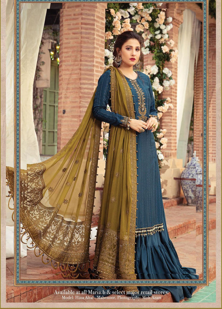 Maria B Embroidered Cotton Satin Suits Unstitched 3 Piece MB21SU D-07 - Festive Collection
