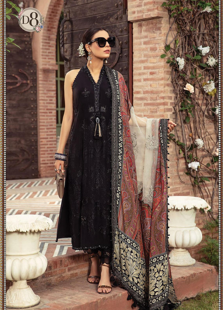 Maria B Embroidered Cotton Satin Suits Unstitched 3 Piece MB21SU D-08 - Festive Collection