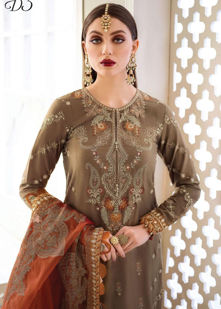 Sateen By Maria B Embroidered Cotton Satin Suits Unstitched 3 Piece MB23S D3 - Luxury Collection