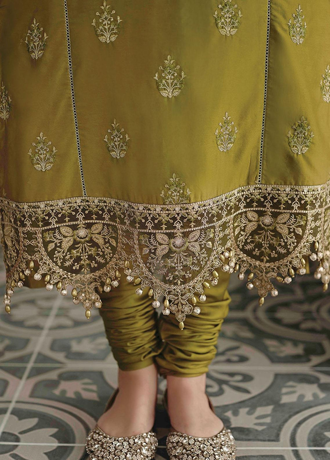 Sateen By Maria B Embroidered Cotton Satin Suits Unstitched 3 Piece MB23S D7 - Luxury Collection