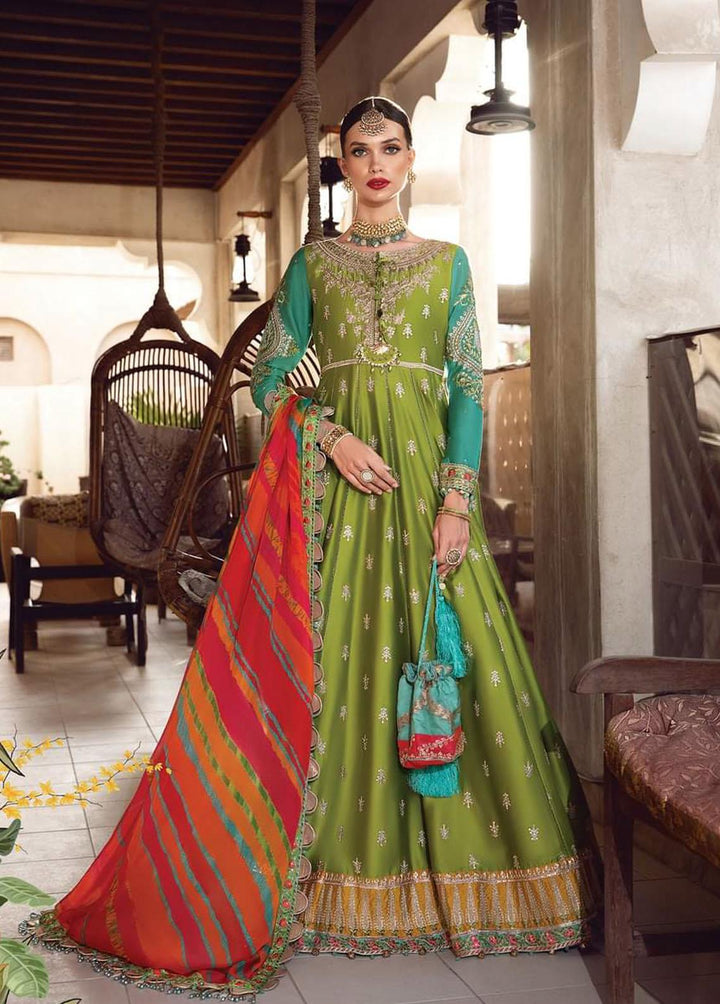Sateen By Maria B Embroidered Cotton Satin Suits Unstitched 3 Piece MB22S D2 - Luxury Collection