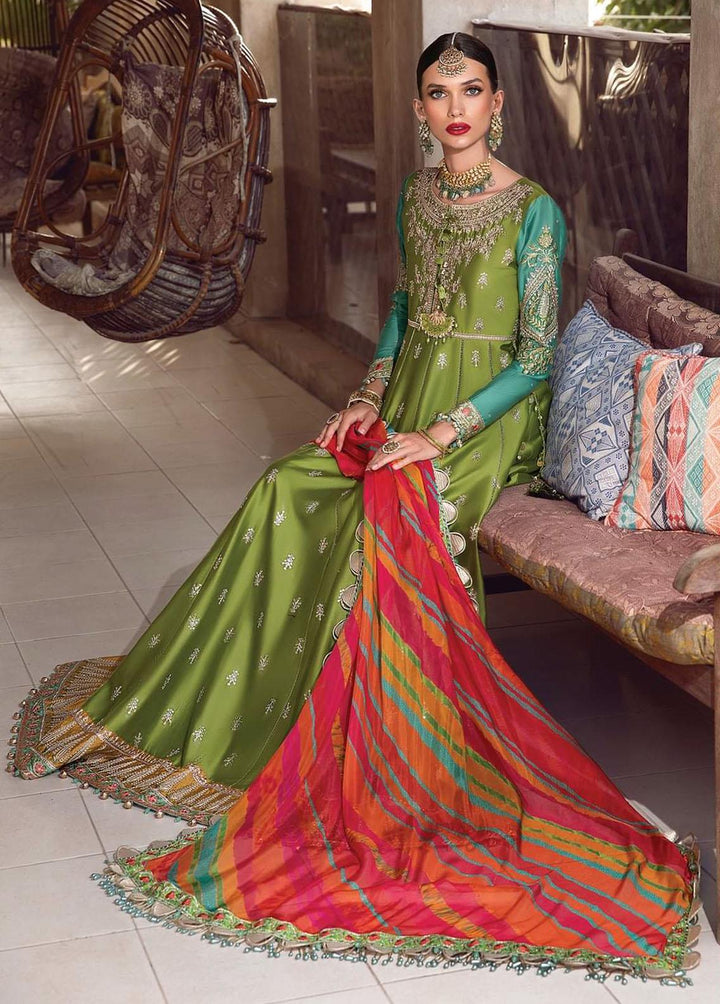 Sateen By Maria B Embroidered Cotton Satin Suits Unstitched 3 Piece MB22S D2 - Luxury Collection