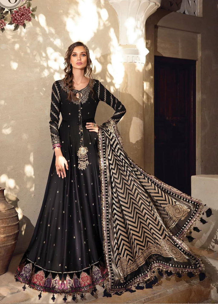 Sateen By Maria B Embroidered Cotton Satin Suits Unstitched 3 Piece MB22S D6 - Luxury Collection