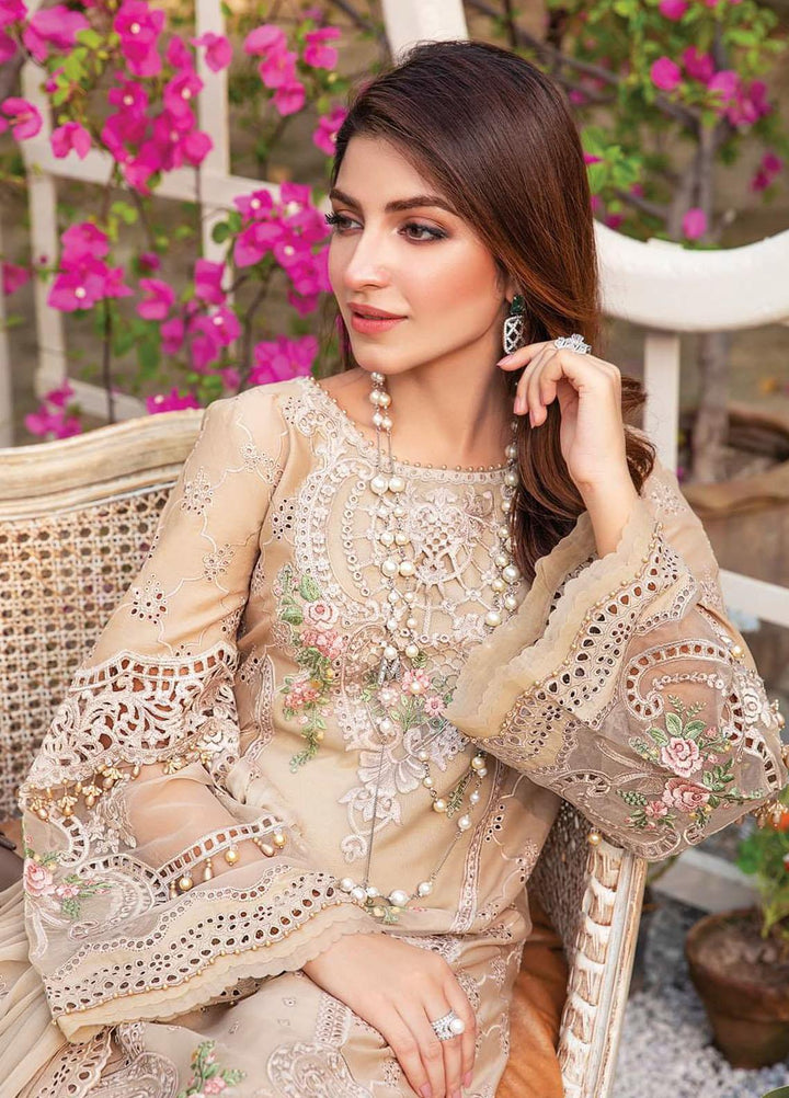 Maria B Embroidered Lawn Suits Unstitched 3 Piece MB22E D6 - Eid Collection