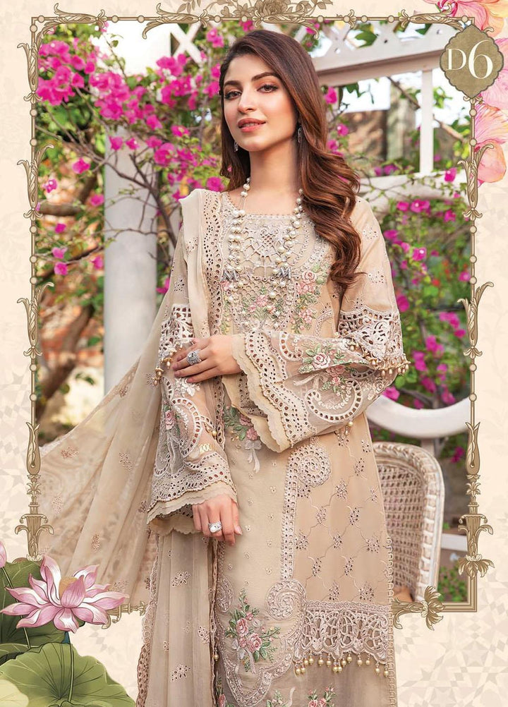 Maria B Embroidered Lawn Suits Unstitched 3 Piece MB22E D6 - Eid Collection
