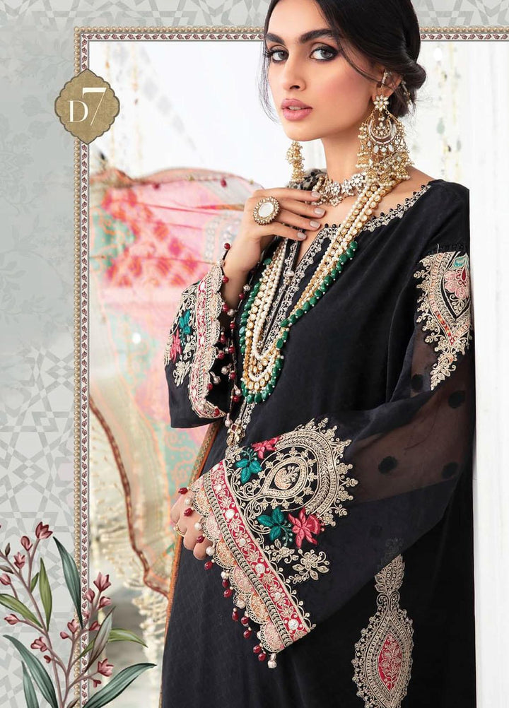 Maria B Embroidered Lawn Suits Unstitched 3 Piece MB22E D7 - Eid Collection