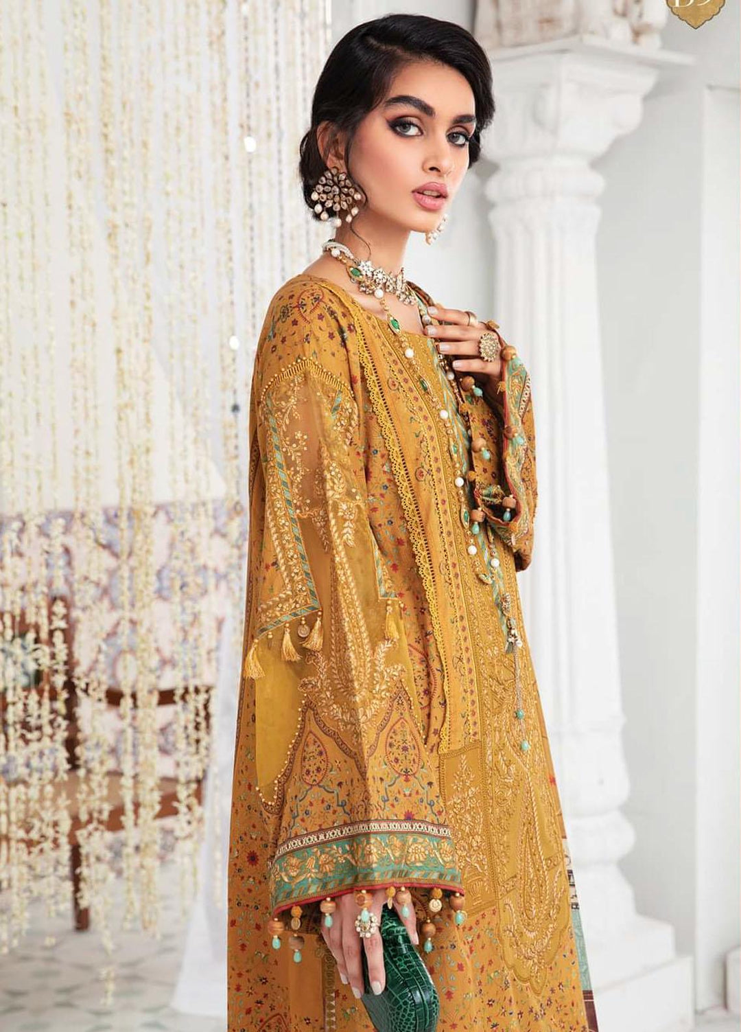 Maria B Embroidered Lawn Suits Unstitched 3 Piece MB22E D9 - Eid Collection