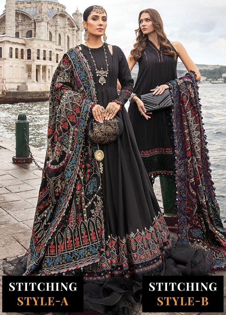 Maria B Embroidered Linen Suits Unstitched 3 Piece MB23LN D1 - Luxury Winter Collection