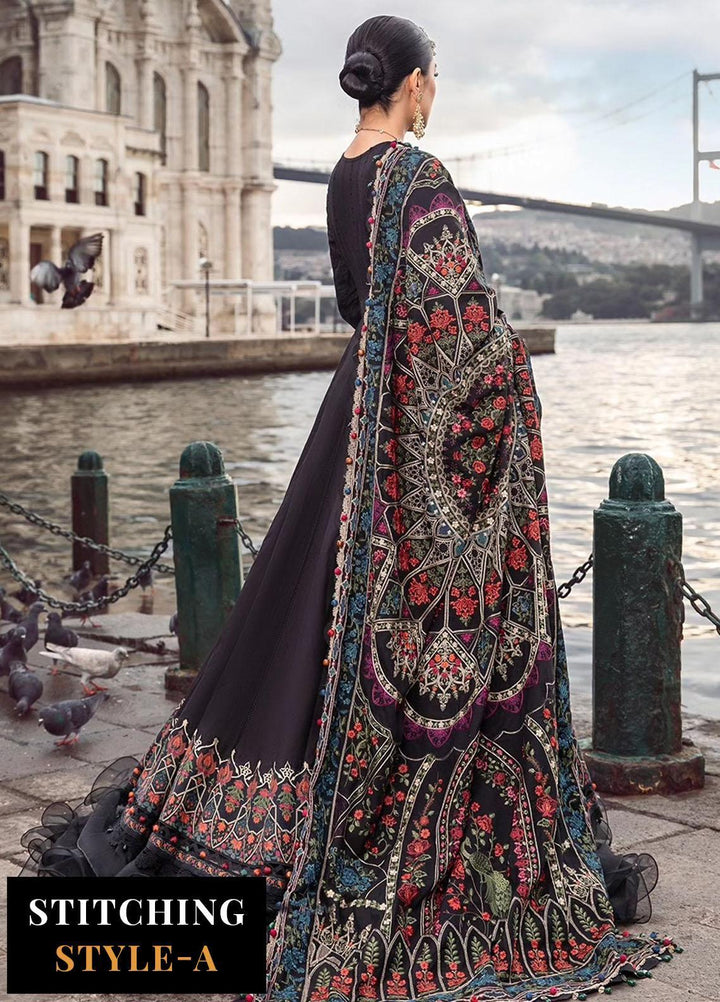 Maria B Embroidered Linen Suits Unstitched 3 Piece MB23LN D1 - Luxury Winter Collection