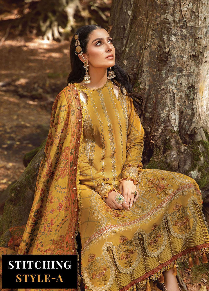 Maria B Embroidered Linen Suits Unstitched 3 Piece MB23LN D10 - Luxury Winter Collection