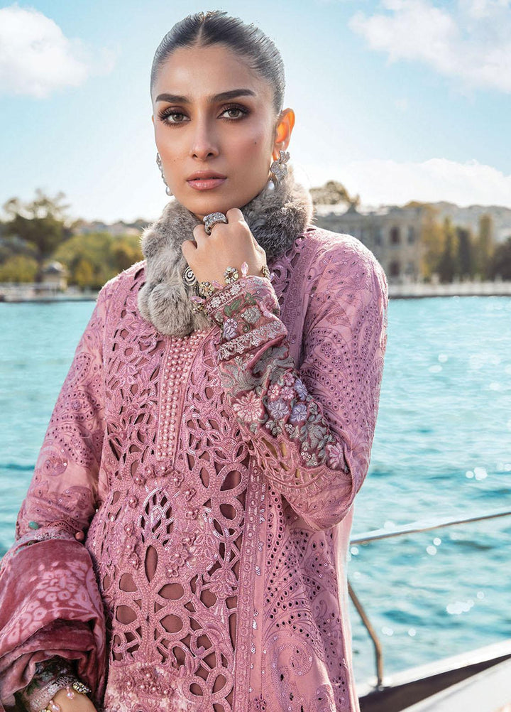 Maria B Embroidered Linen Suits Unstitched 3 Piece MB23LN D6 - Luxury Winter Collection