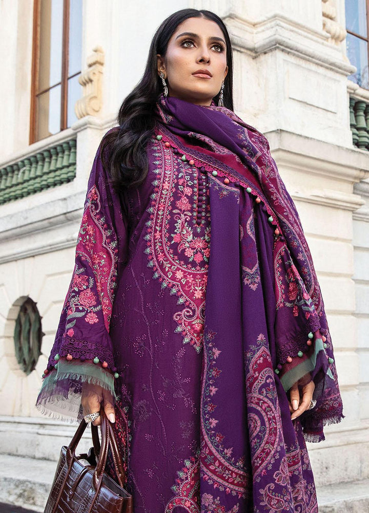 Maria B Embroidered Linen Suits Unstitched 3 Piece MB23LN D8 - Luxury Winter Collection