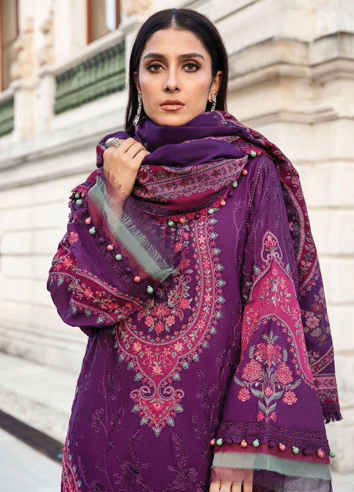 Maria B Embroidered Linen Suits Unstitched 3 Piece MB23LN D8 - Luxury Winter Collection