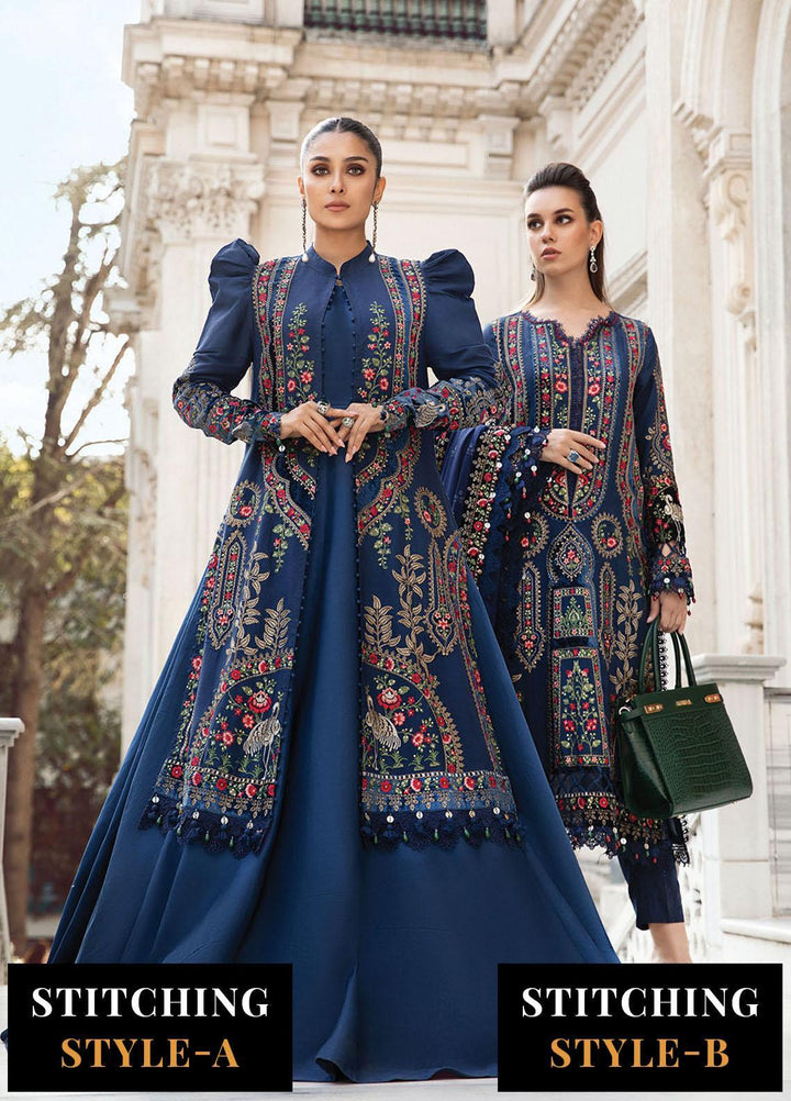 Maria B Embroidered Linen Suits Unstitched 3 Piece MB23LN D9 - Luxury Winter Collection