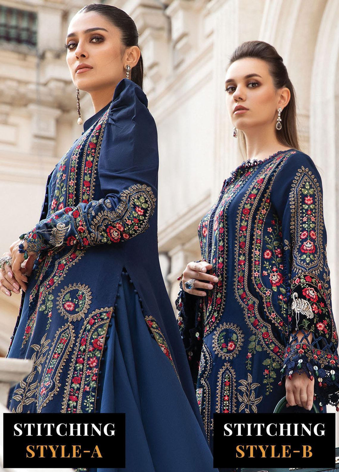 Maria B Embroidered Linen Suits Unstitched 3 Piece MB23LN D9 - Luxury Winter Collection