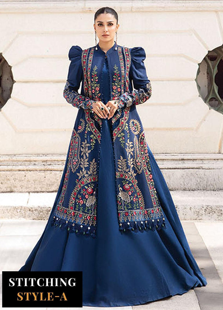 Maria B Embroidered Linen Suits Unstitched 3 Piece MB23LN D9 - Luxury Winter Collection