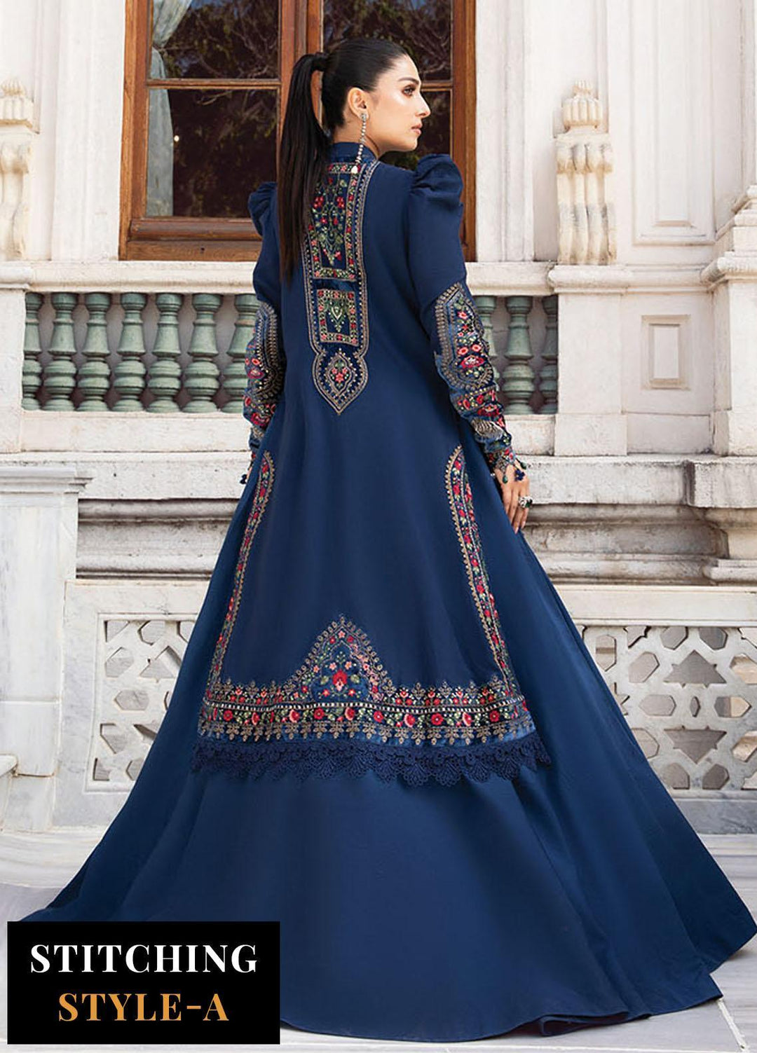 Maria B Embroidered Linen Suits Unstitched 3 Piece MB23LN D9 - Luxury Winter Collection