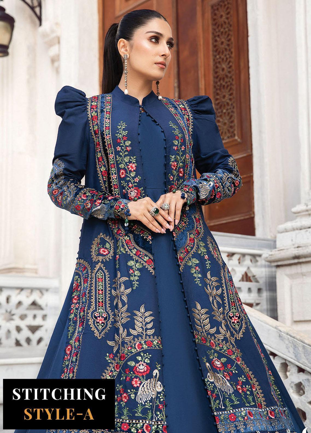 Maria B Embroidered Linen Suits Unstitched 3 Piece MB23LN D9 - Luxury Winter Collection
