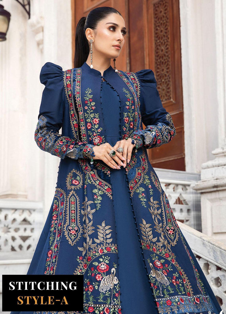 Maria B Embroidered Linen Suits Unstitched 3 Piece MB23LN D9 - Luxury Winter Collection