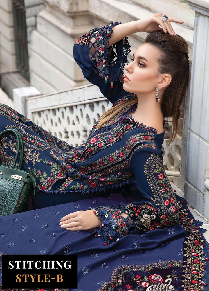 Maria B Embroidered Linen Suits Unstitched 3 Piece MB23LN D9 - Luxury Winter Collection