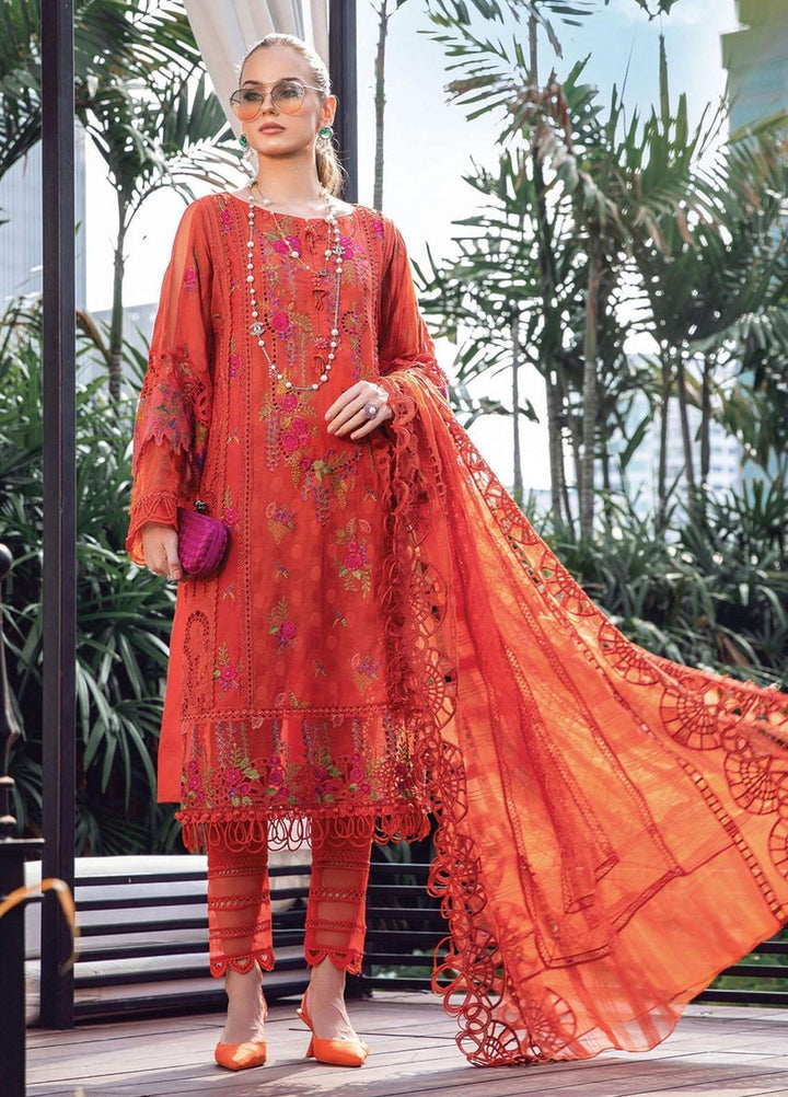Maria B Embroidered Lawn Suits Unstitched 3 Piece MB23LE D-03 Imperial & Splendor - Eid Collection