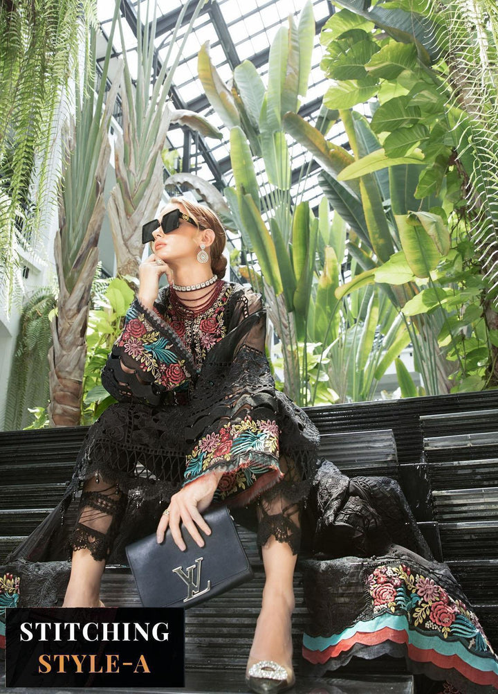 Maria B Embroidered Organza Suits Unstitched 4 Piece MB23LE D-04 Regal Tangerine - Eid Collection