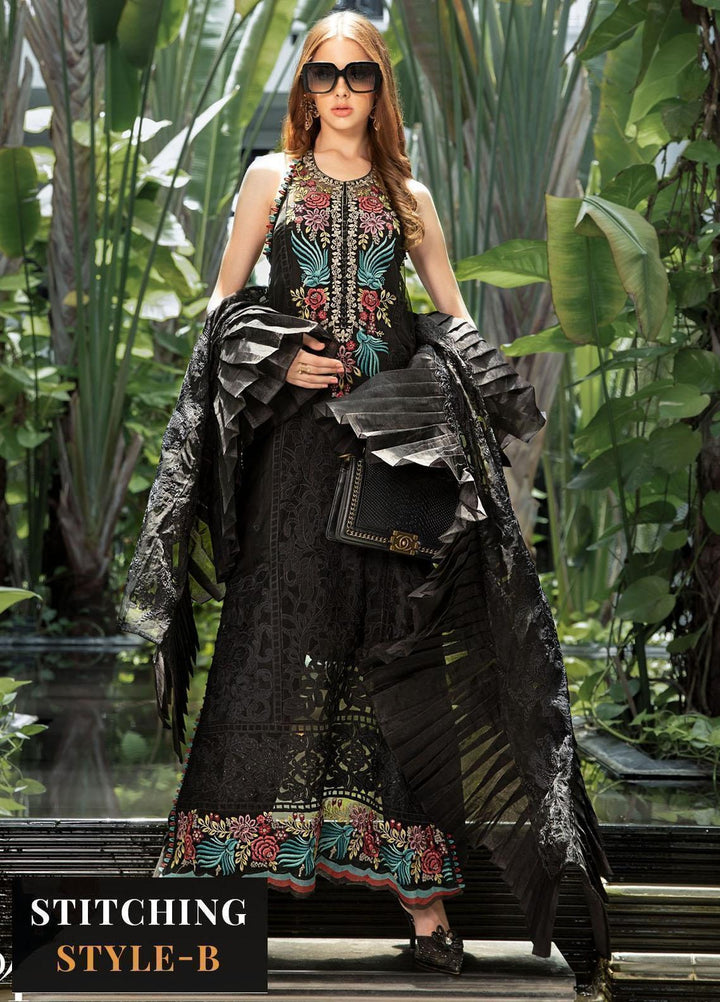 Maria B Embroidered Organza Suits Unstitched 4 Piece MB23LE D-04 Regal Tangerine - Eid Collection