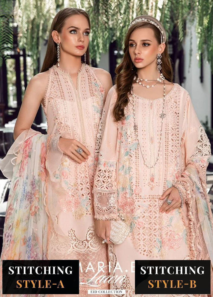 Maria B Embroidered Lawn Suits Unstitched 3 Piece MB23LE D-07 Mystic Blust - Eid Collection