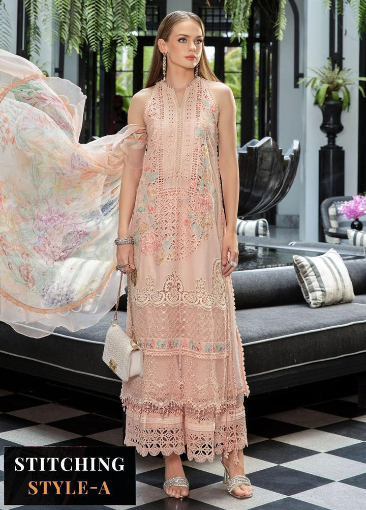 Maria B Embroidered Lawn Suits Unstitched 3 Piece MB23LE D-07 Mystic Blust - Eid Collection