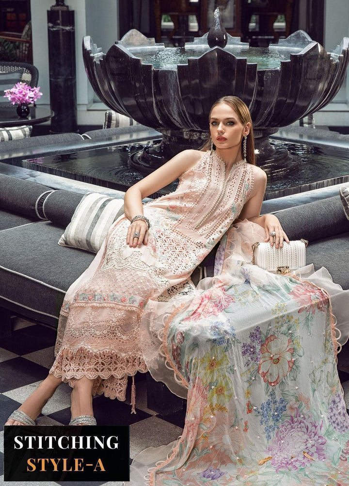 Maria B Embroidered Lawn Suits Unstitched 3 Piece MB23LE D-07 Mystic Blust - Eid Collection